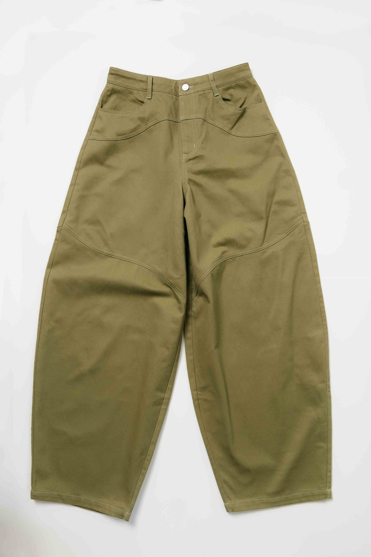 Olive Western Barrel Pants