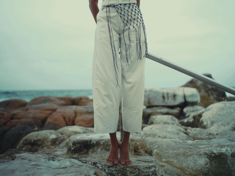 Ivory Wildflower Trousers